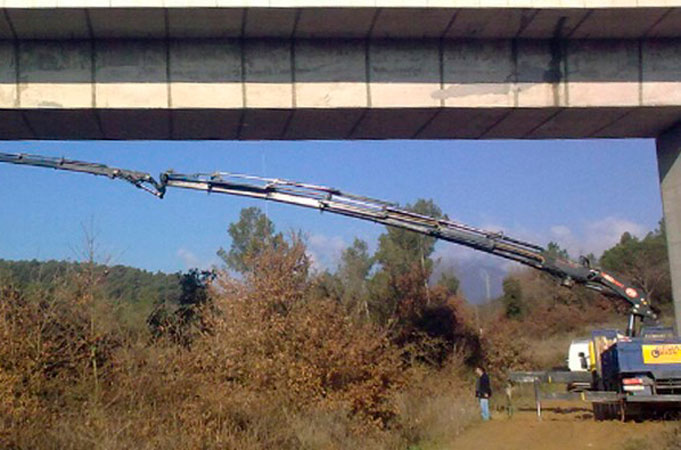 Camión grúa con canasta