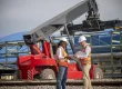 Grúas para obras ferroviarias durante trabajos en el Metro de Panamá